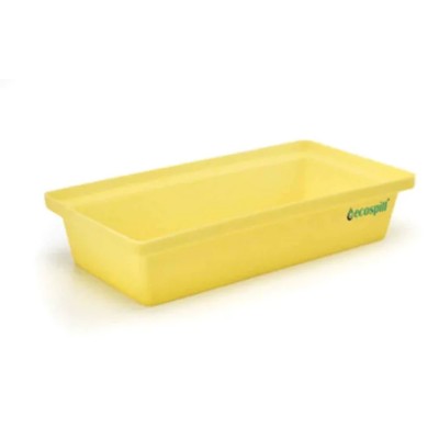 Ecospill Ltd Polyethylene Spill Tray 30 L, Yellow, 600mm x 400mm R3340803