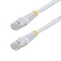 StarTech.com Unscreened Cat5e Ethernet Cable 15 m Length, Stranded Copper Conductors, White PVC Jacket 