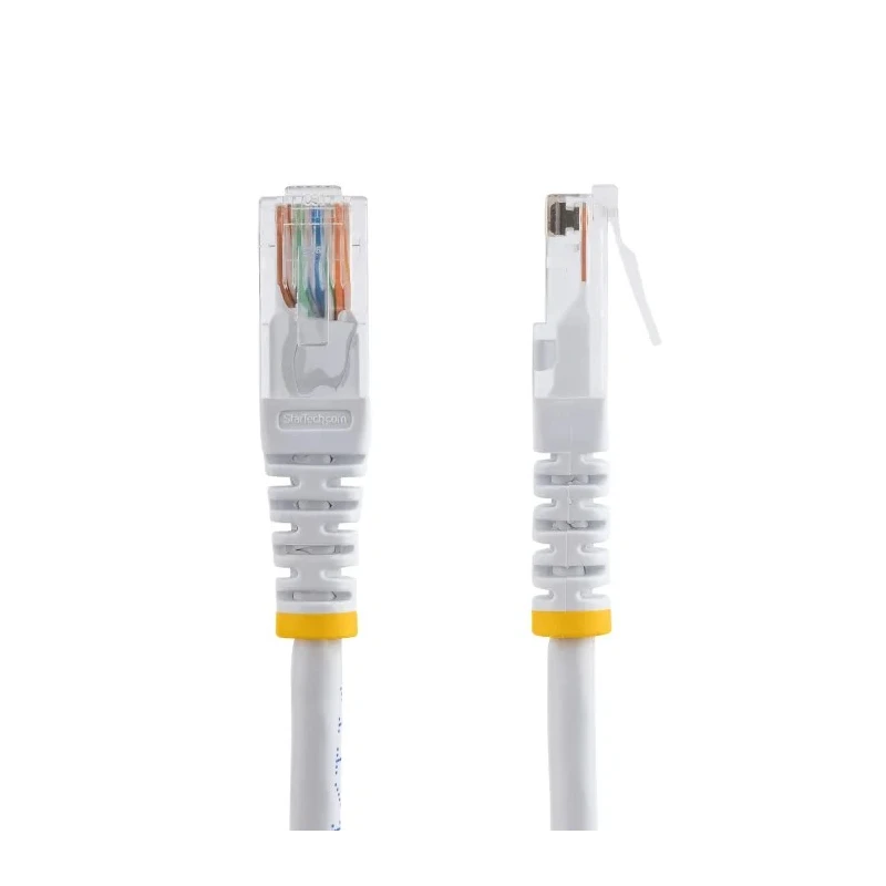 StarTech.com Unscreened Cat5e Ethernet Cable 15 m Length, Stranded Copper Conductors, White PVC Jacket 