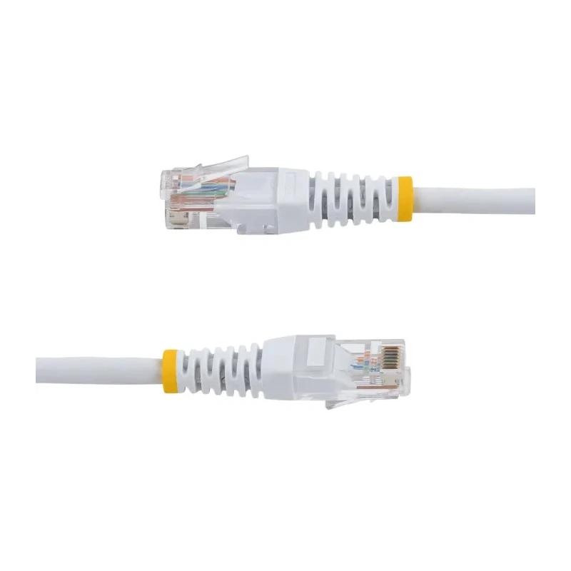 StarTech.com Unscreened Cat5e Ethernet Cable 15 m Length, Stranded Copper Conductors, White PVC Jacket 