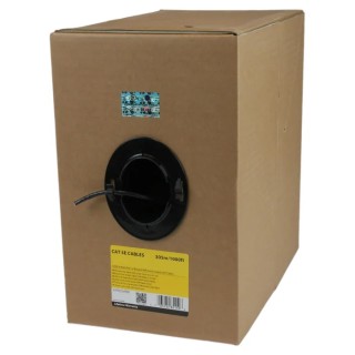 StarTech.com Category 5e Unscreened Ethernet Cable 24 AWG Solid Copper Conductor 305 m Black PVC Jacket Cat5e 
