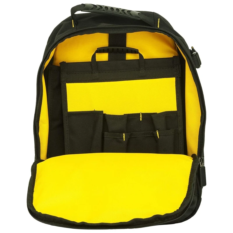  pahal-heavy-duty-fabric-tool-bag-back-pack-yellow-black-for-electrician-technician-service-engineer-61160-3