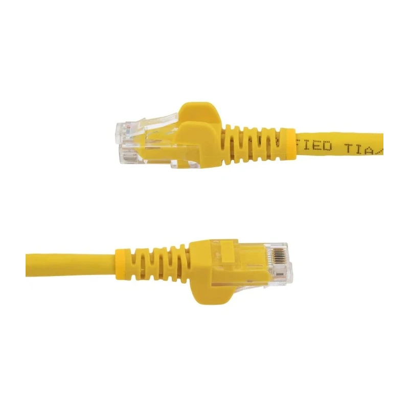 StarTech.com Cat6 Ethernet Cable Patch Cable 4 Core, Yellow PVC Jacket, 2 m Length, Unshielded Unscreened 