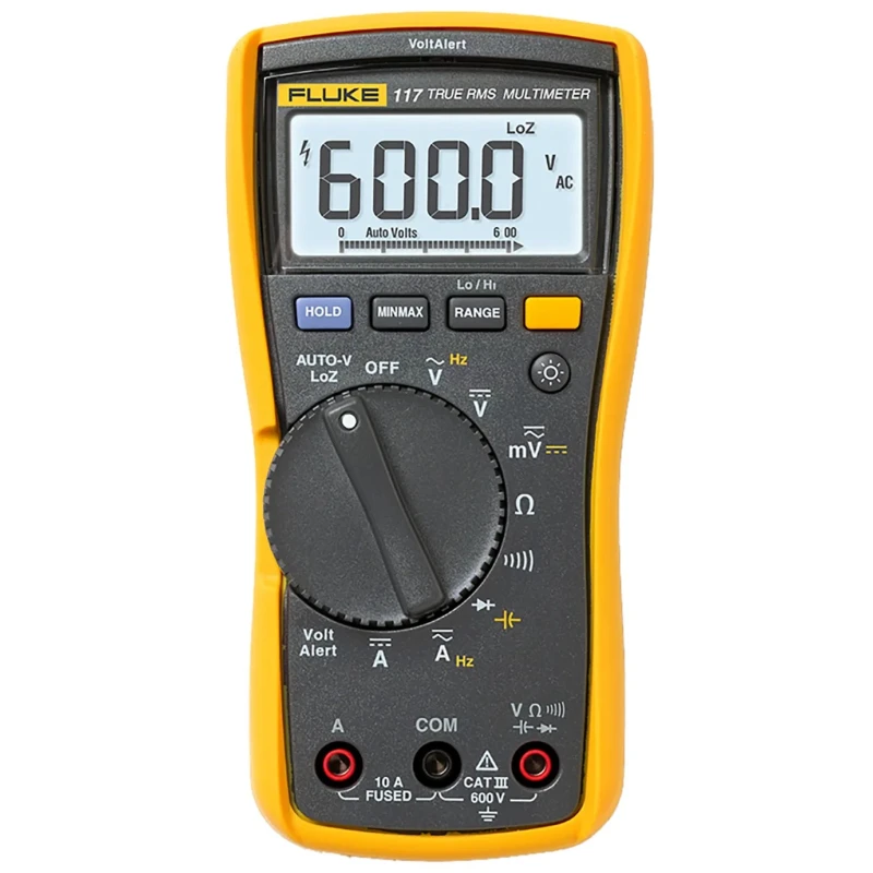 Fluke 117 Multimeter Kit Electrical Maintenance 10A Capacity True-RMS Measurement FLUKE 117/PRV240