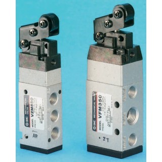 SMC Pneumatic Solenoid Valve Pilot Rc 1/8 Manifold Mount 5 Ports 0.7 Mpa Die Cast Aluminium VZM500