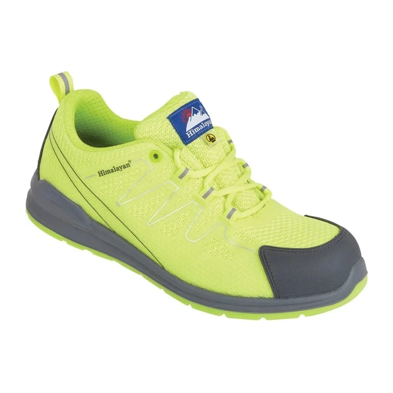 Himalayan Unisex Yellow Non-Metallic Safety Trainer Lace Up Shoe UK 7 EU 41, ESD Composite Midsole Slip Resistant 4332LM070