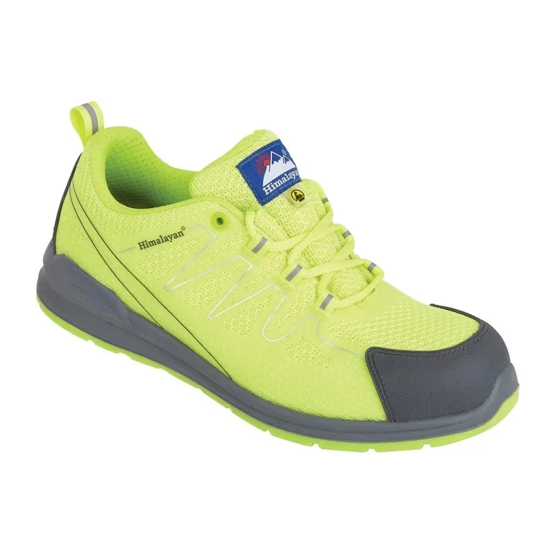 Himalayan Unisex Yellow Non-Metallic Safety Trainer, Lace Up Closure, Oil Resistant, Penetration Resistant, Slip 5208BK110