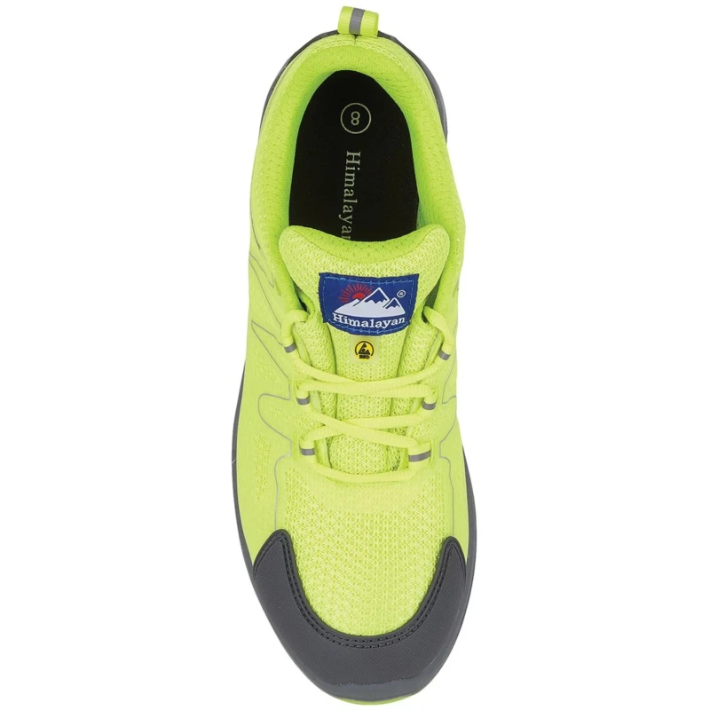 Himalayan Unisex Yellow Non-Metallic Safety Trainer, Lace Up Closure, Oil Resistant, Penetration Resistant, Slip 5208BK110