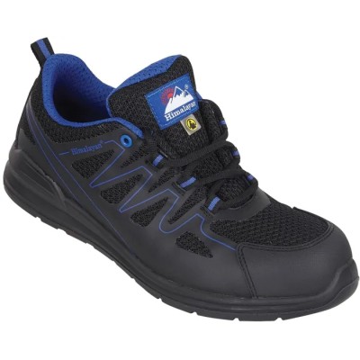 Himalayan Unisex Black Non-Metallic Safety Trainer, Lace Up Closure, Composite Midsole, EN ISO 20345 2011 S1P/ESD 2603BK100