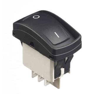 APEM SPDT, Latching On-On Rocker Switch Panel Polyamide Housing 5A 24V DC IP69K KH136AAZXXG12N03XX04