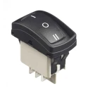 APEM DPDT On-Off-On (On)-Off-(On) Rocker Switch Panel, Polyamide Housing, IP69K, 5A, 24V DC KH146AAZXNG22NXXXX23