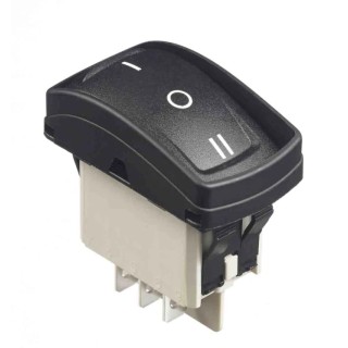 APEM DPDT On-Off-On (On)-Off-(On) Rocker Switch Panel, Polyamide Housing, IP69K, 5A, 24V DC KH146AAZXNG22NXXXX23