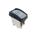 APEM Illuminated DPDT Latching Mom-Off Rocker Switch Panel 5A 24V DC IP69K KH147AAZXXG12N