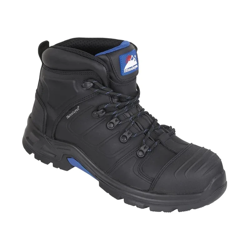 Himalayan Black Leather Safety Boots with Non-Metallic Toe Cap, Composite Midsole, Penetration and Water 5209BK090