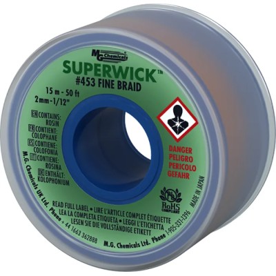 Super Wick De-Soldering Braid Copper 2mm Width 15m Length Model 453