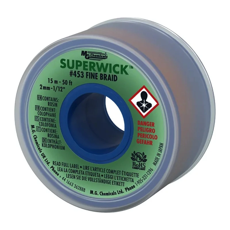 Super Wick De-Soldering Braid Copper 2mm Width 15m Length Model 453