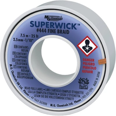 Super Wick De-Soldering Braid 7.5 m Length, 2.5 mm Width 444