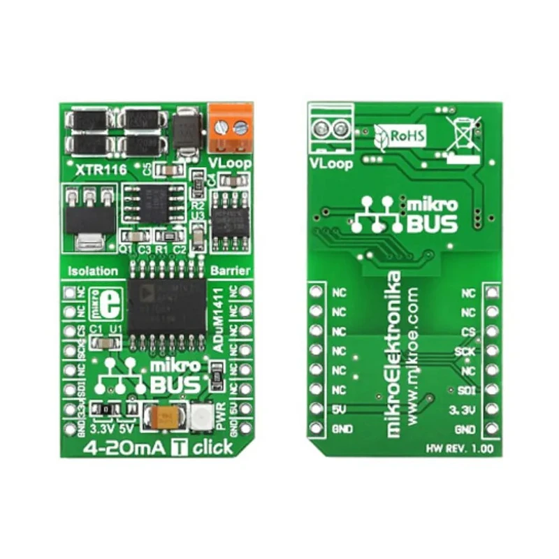 MikroElektronika 4-20mA T Click Add On Board Signal Conversion Development Tool MIKROE-1296