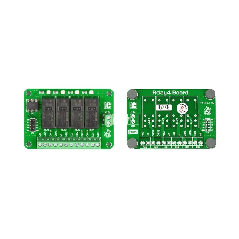 MikroElektronika Power Management Development Kit Relay4 Board 12 V Relays 16 A 250 V MIKROE-603