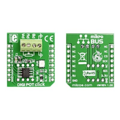 MikroElektronika DIGIPOT Click 8-bit Single-Channel Digital Potentiometer MCP4161 Evaluation Board 