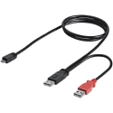 StarTech.com USB 2.0, Male USB Type A to Male Micro USB Type B Black Cable 0.9 m USB2HAUBY3