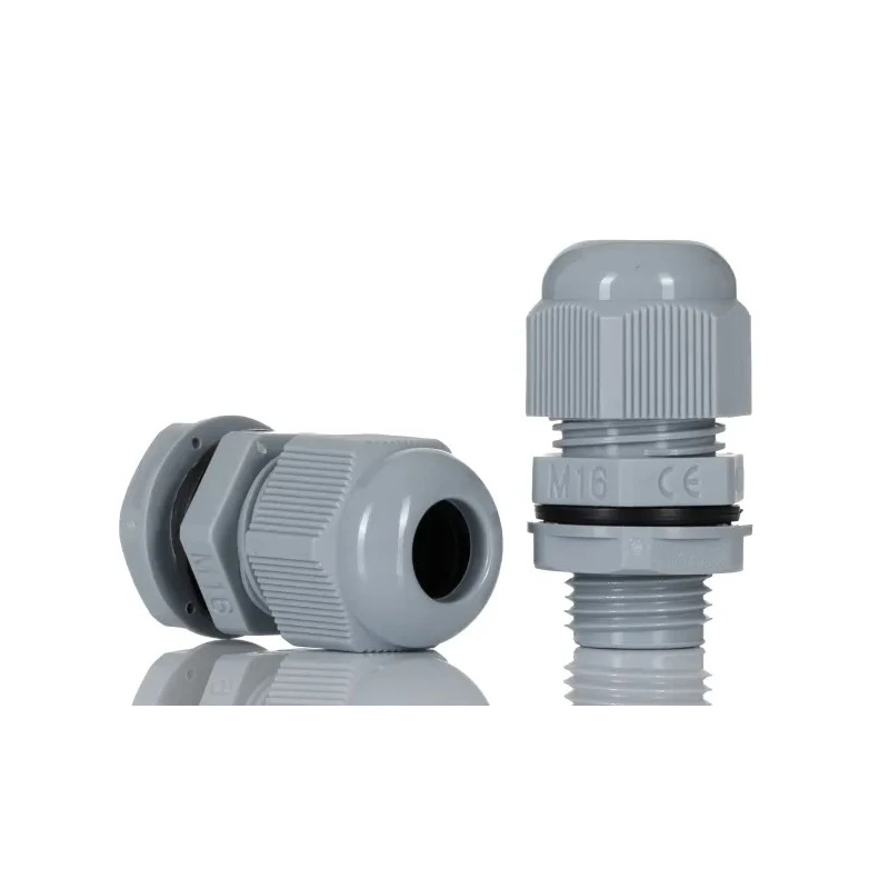 HellermannTyton Grey Polyamide 66 Cable Gland, M16 Thread, 5 mm to 10 mm Cable Diameter, IP68 Ingress Protection NGM16-DGY