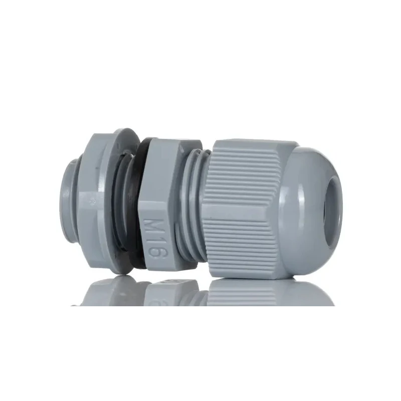 HellermannTyton Grey Polyamide 66 Cable Gland, M16 Thread, 5 mm to 10 mm Cable Diameter, IP68 Ingress Protection NGM16-DGY
