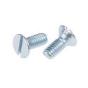 RS PRO Slot Countersunk Steel Machine Screw M10 25 mm DIN 963 Passivated Zinc Plated 193-3395