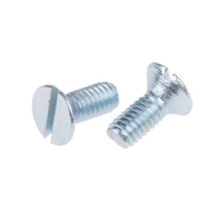 RS PRO Slot Countersunk Steel Machine Screw M10 25 mm DIN 963 Passivated Zinc Plated 193-3395