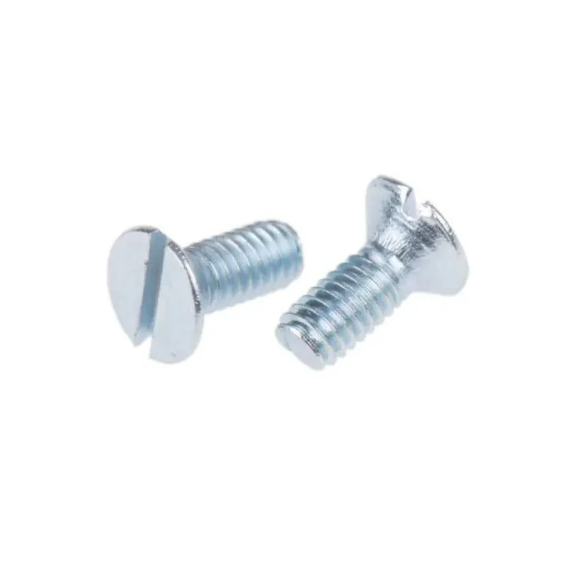 RS PRO Slot Countersunk Steel Machine Screw M10 25 mm DIN 963 Passivated Zinc Plated 193-3395