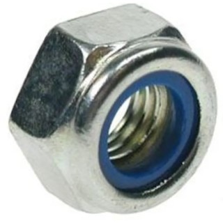 RS PRO Bright Zinc Steel Nylon Insert Locknut M30 Metric Thread DIN 985 46mm Width 30mm Height 193-3403