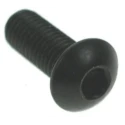 RS PRO Black Steel Hex Socket Button Screw, Hex Drive, M10 x 20 mm 193-3404