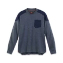 Parade Blue Polyester Long Sleeve T-Shirt Size 3XL 17OVERNO1492TXXXL