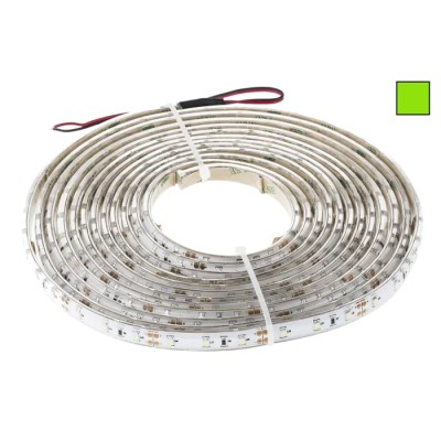 RS PRO 12V Green LED Strip, 4000K Colour Temperature, 5 m Length, 60 LEDs/m, 4.8W/m, IP65 Rated 883-7897