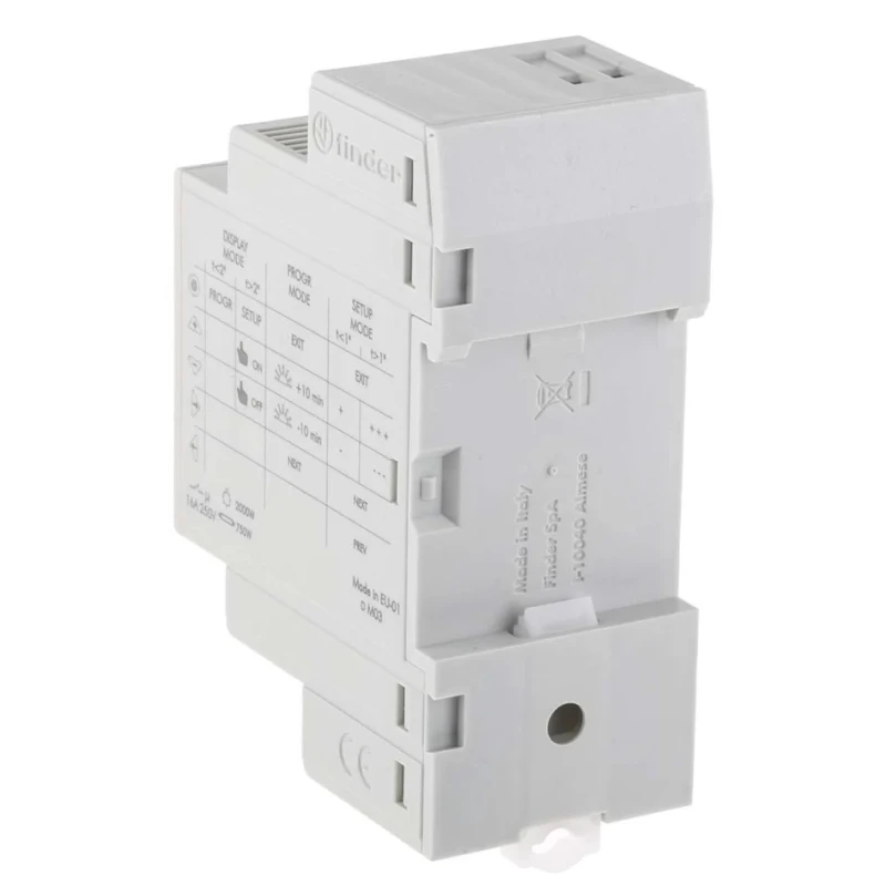 Finder Digital with NFC 12 DIN Rail Time Switch 230V AC SPDT 1 Channel 6 Year Battery Life 12.81.8.230.0000 NFC