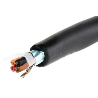 Alpha Wire Xtra-Guard 4 Performance Cable Control Cable, 4 Cores 0.35mm² 22 AWG Screened 300V Thermoplastic 45194 BK005