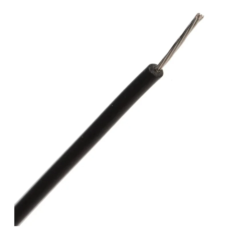 RS PRO Black 0.13 mm² Hook Up Wire, 26 AWG, 7 x 0.16 mm Strands, 100 m Length, PVC Insulated, Tinned Copper 884-0869