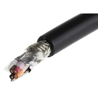 Alpha Wire Xtra-Guard 4 Performance Control Cable, 4 Cores, 0.35mm² 22 AWG, Screened, 30 m, Thermoplastic 45104 BK005