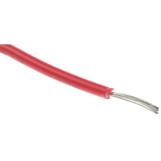 RS PRO Red 0.13 mm² Hook Up Wire 26 AWG 7/0.16 mm Core Strands 100 m Polyvinyl Chloride 884-0871