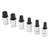Facom Square Screwdriver Bit Set 6 Pieces Steel 60mm Overall Length Drive Size 1/2 in OGV Grip STM.J6MGRPPB