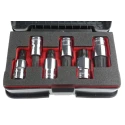 Facom Square Screwdriver Bit Set 6 Pieces Steel 60mm Overall Length Drive Size 1/2 in OGV Grip STM.J6MGRPPB