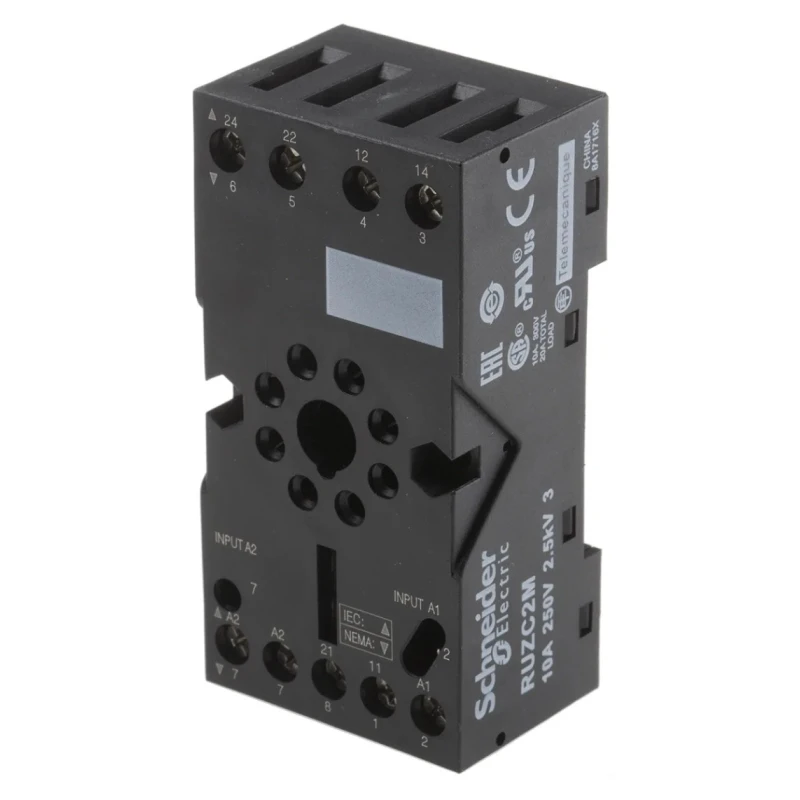 Schneider Electric Harmony Relay 8 Way 250V DIN Rail Relay Socket for Relais Series RSZ RUZC2M