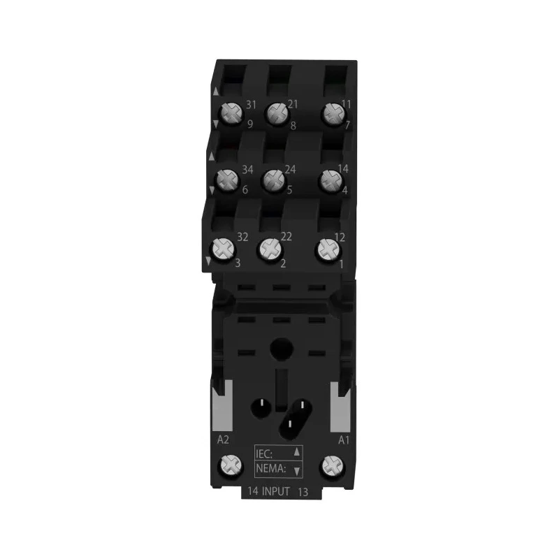Schneider Electric Harmony Relay RXM 11 Way 250V 10A Screw Terminal DIN Rail Relay Socket RXZE2S111M