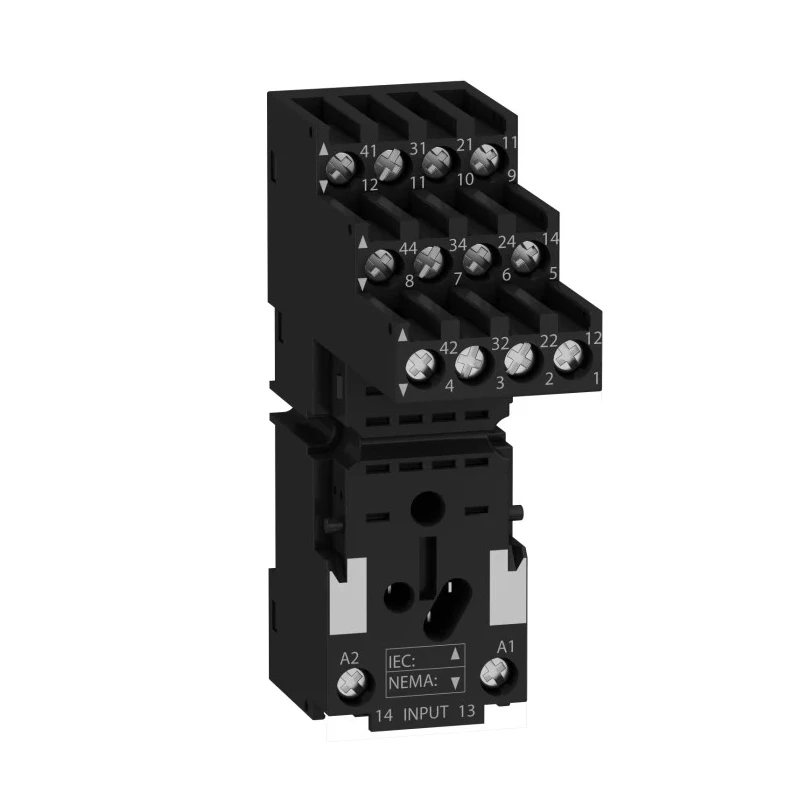 Schneider Electric Harmony Relay RXZE2S114M 14 Way 250V DIN Rail Relay Socket with Screw Terminal Type RXZE2S114M
