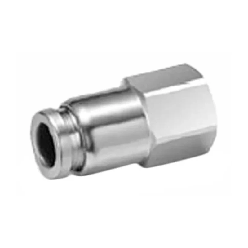 SMC Stainless Steel Pneumatic Fitting 4mm Push-in Female Threaded-to-Tube, 1/8 in R Thread, High Temperature 150°C KQG2