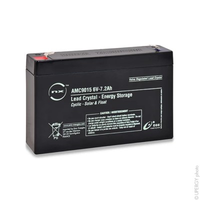ENIX Energies Standard Sealed Lead Acid Battery 6 V 7.2 Ah Lead Crystal Construction AMC9015