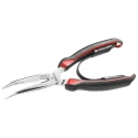 Facom Round Nose Plier with Bi-Material Ergonomic Grip, Chrome Finish, 40° Nose Angle, 200mm Overall Length 183A.20CPE