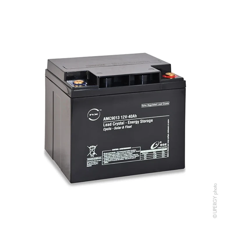 ENIX Energies Standard Sealed Lead Acid Battery, 12 V, 40 Ah Capacity, Lead Crystal Construction AMC9013