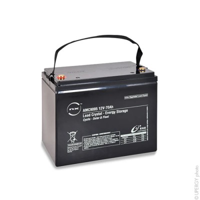 ENIX Energies Standard Sealed Lead Acid Battery 12 V 70 Ah Lead Crystal Construction AMC9005