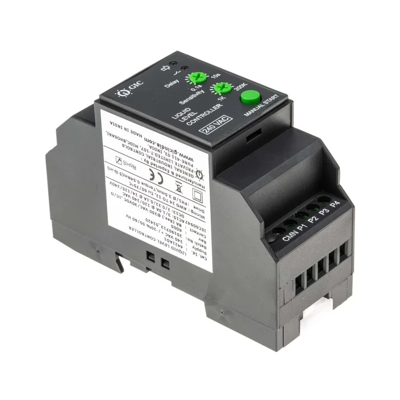 GIC 44 Series Level Controller DIN Rail Voltage Input 240V AC Rated Relay 4421AD1